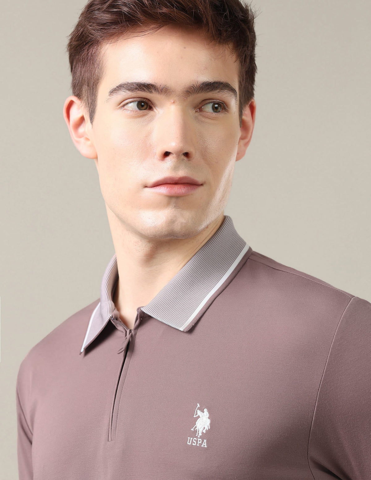 Solid Slim Fit Polo Shirt USP0