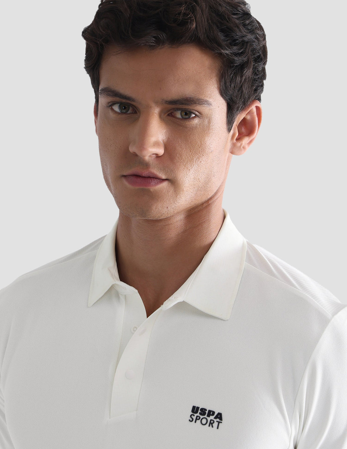 Solid Slim Fit Active Polo Shirt USP0