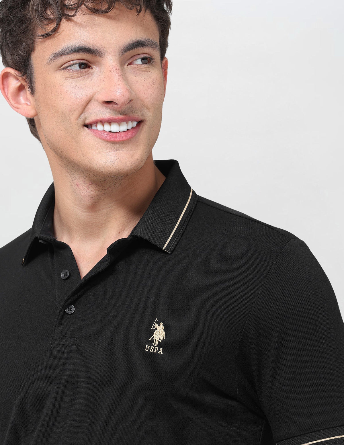 Solid Slim Fit Polo Shirt USP0