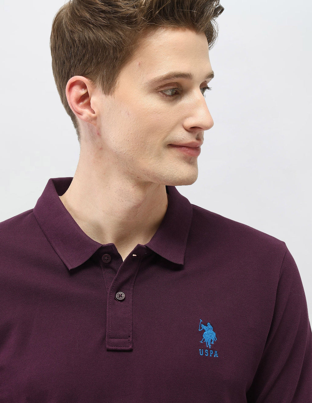 Solid Slim Fit Polo Shirt USP0