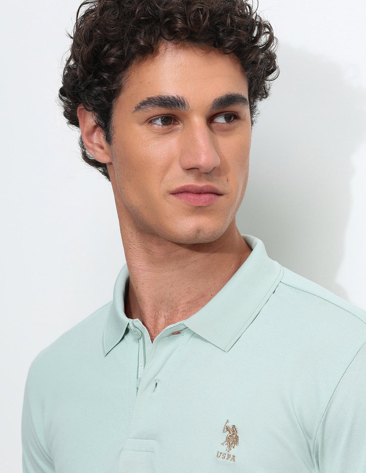 Solid Slim Fit Polo Shirt USP0