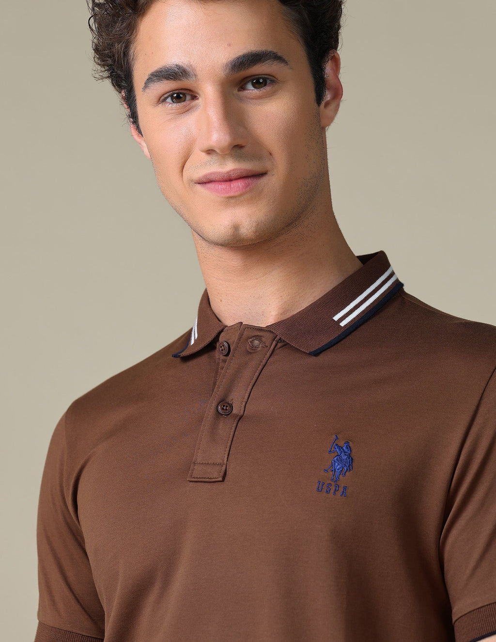Regular Fit Solid Polo Shirt USP0