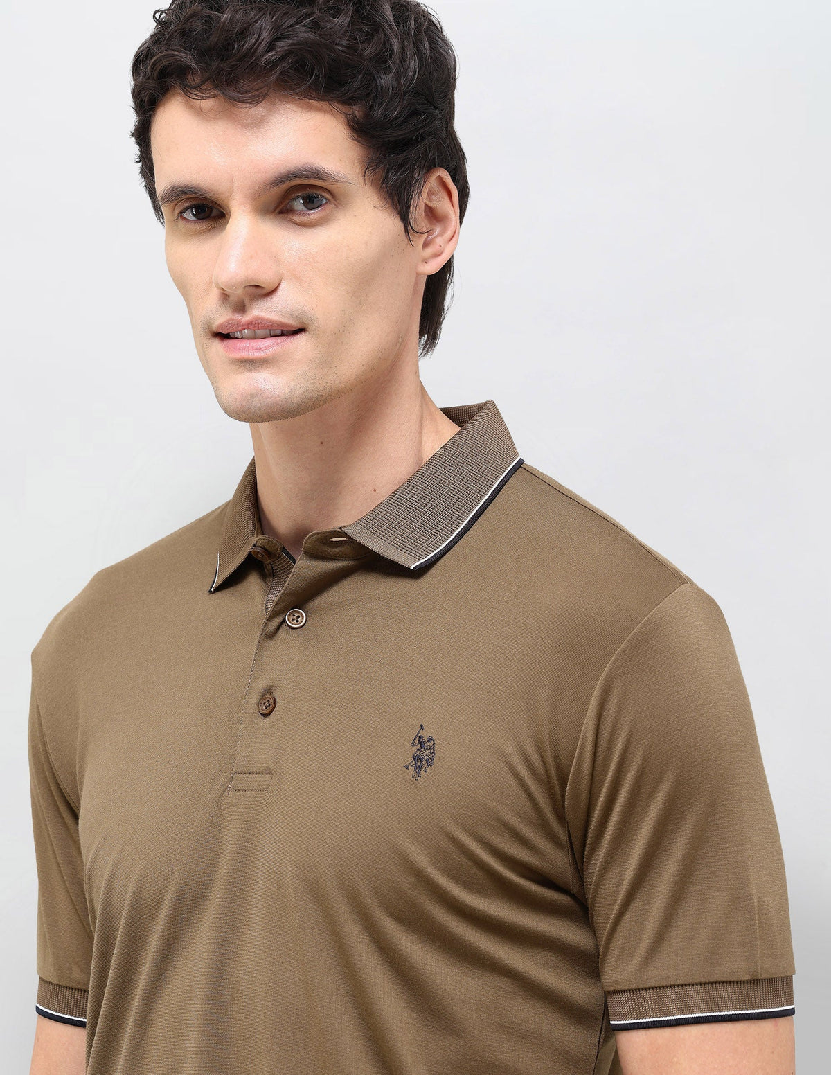Solid Slim Fit Polo Shirt USP0