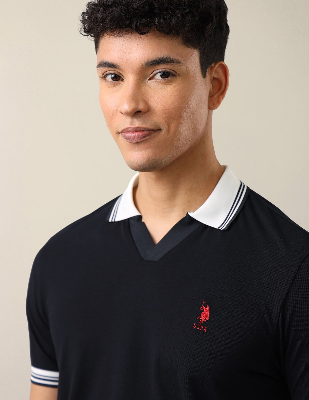 Solid Slim Fit Polo Shirt USP0