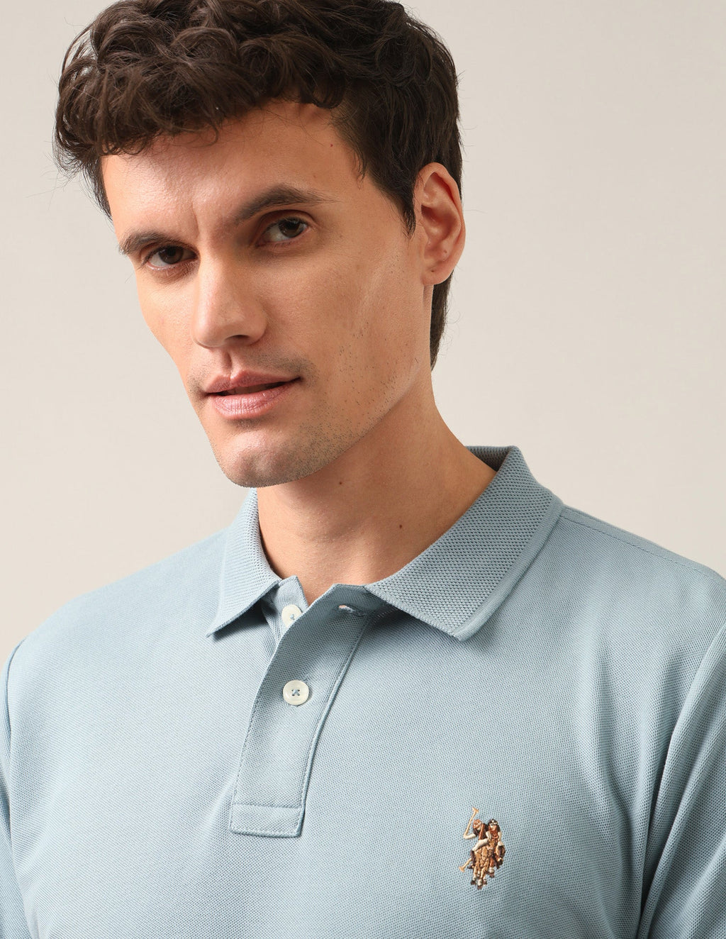Solid Slim Fit Polo Shirt USP0