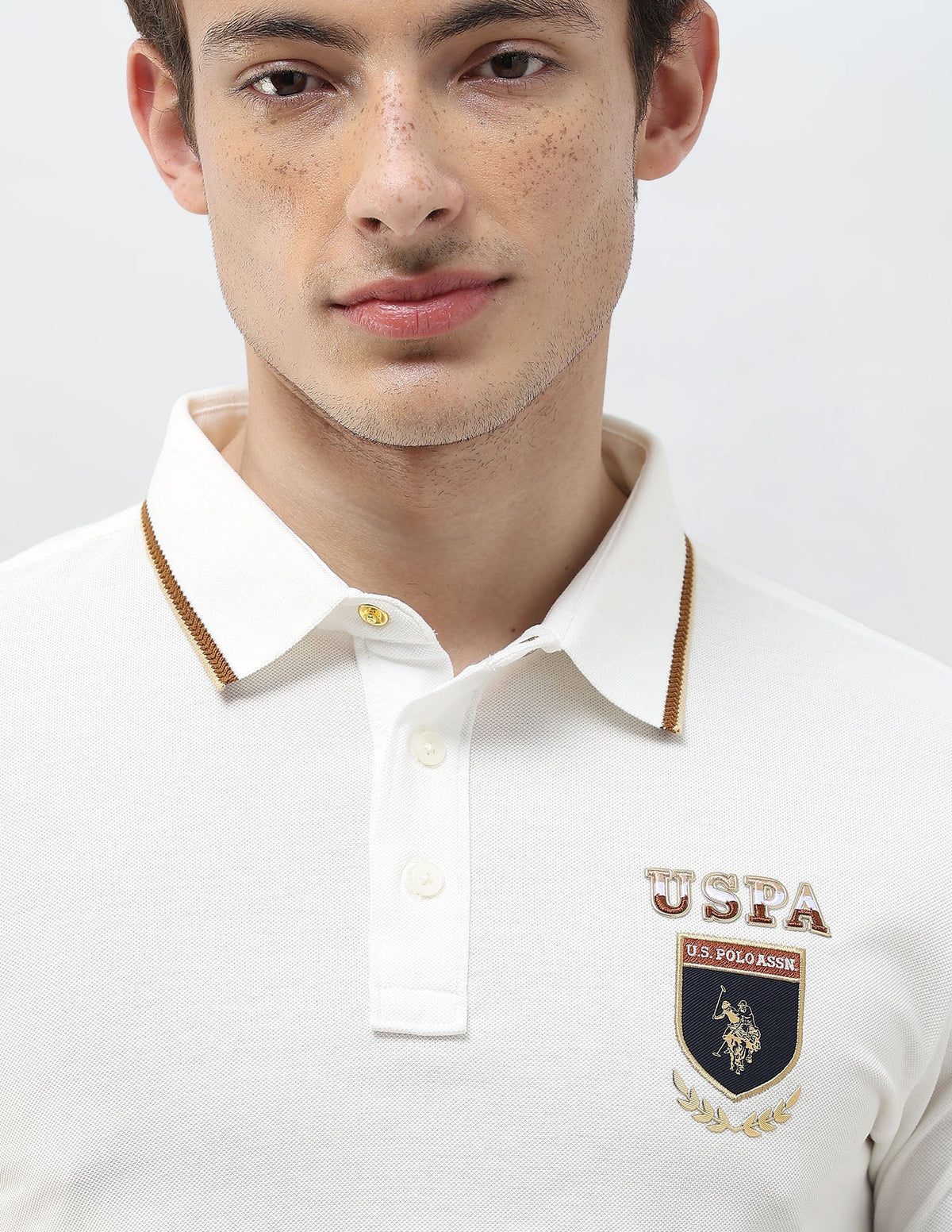Solid Regular Fit Polo Shirt USP0