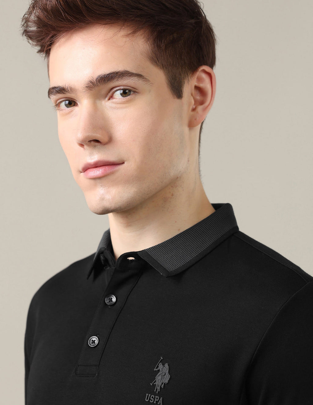 Solid Slim Fit Polo Shirt USP0