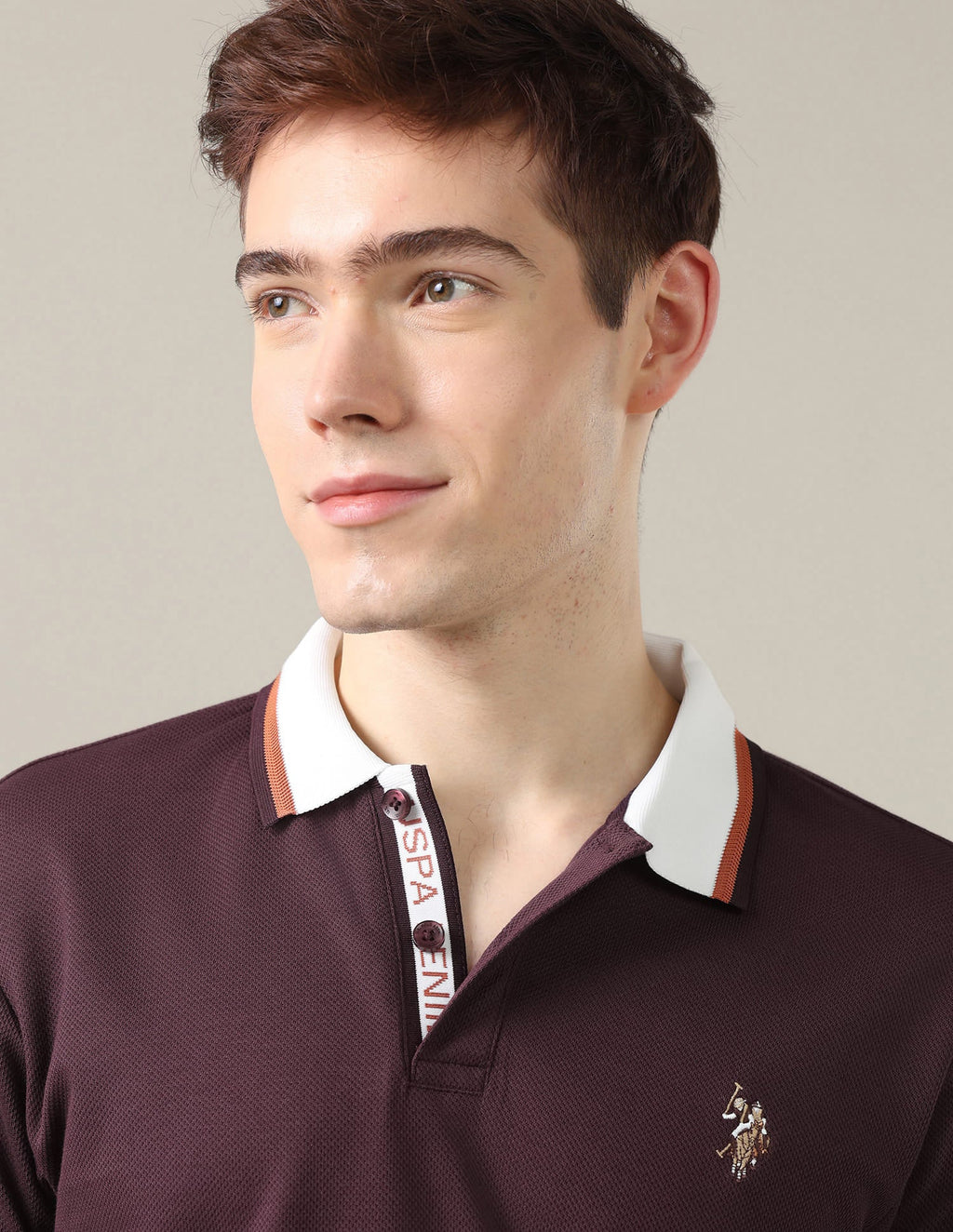 Solid Slim Fit Polo Shirt USP0