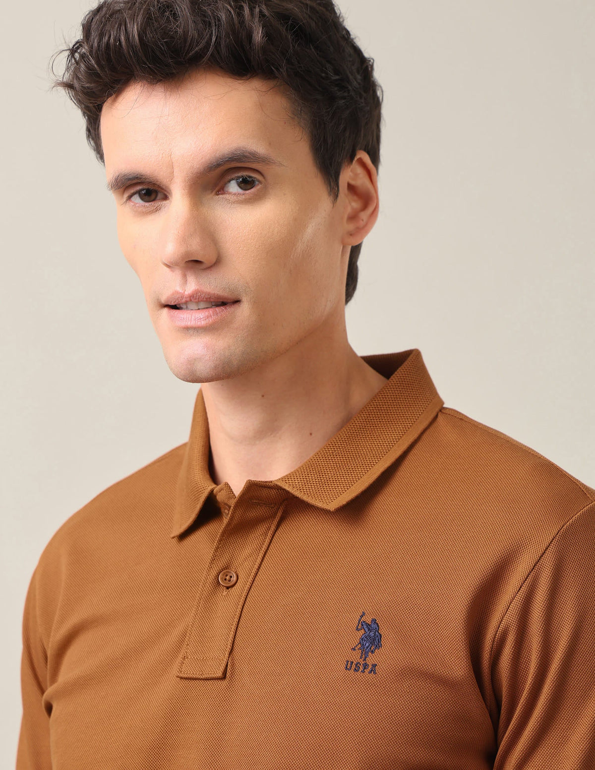 Graphic Printed Slim Fit Polo Shirt USP0