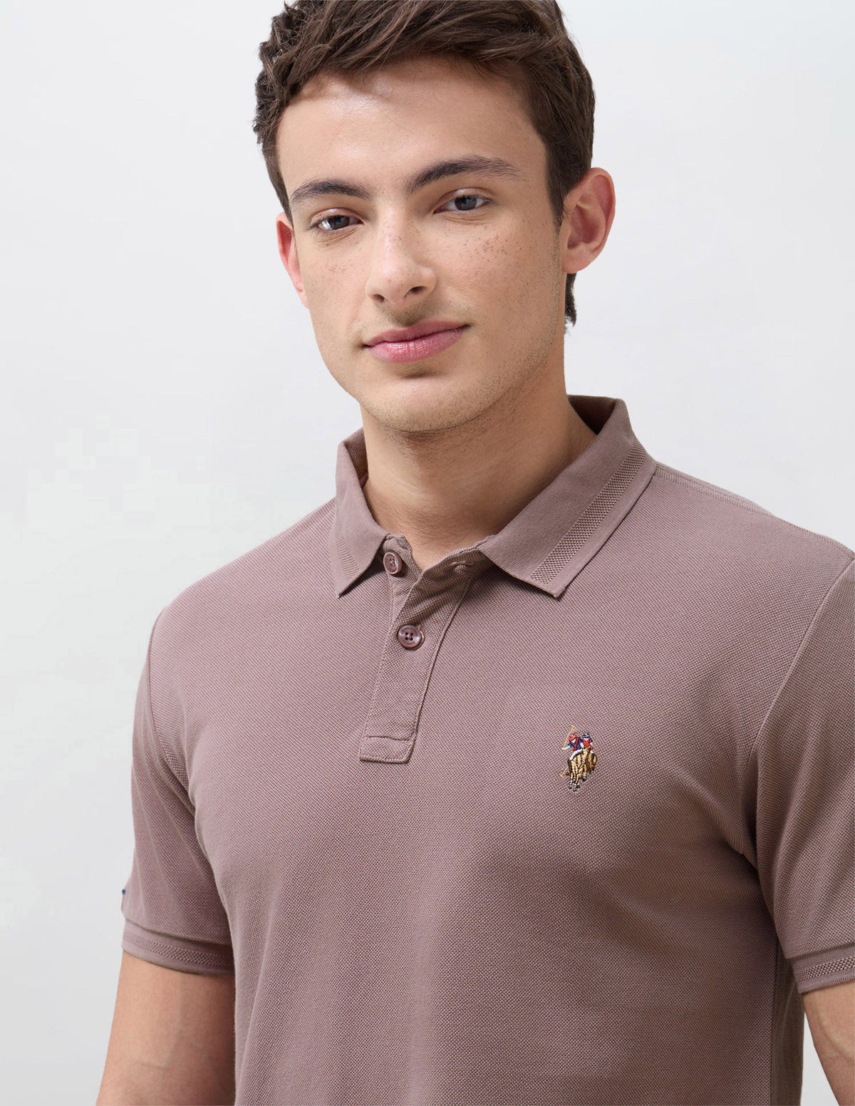 Solid Slim Fit Polo Shirt USP0