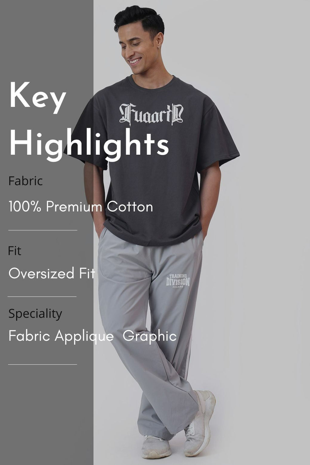 Brookline Oversized T-shirt Dark Grey