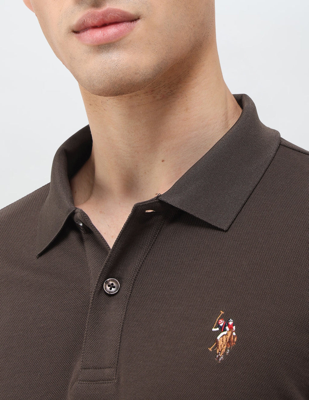 Solid Slim Fit Polo Shirt USP0
