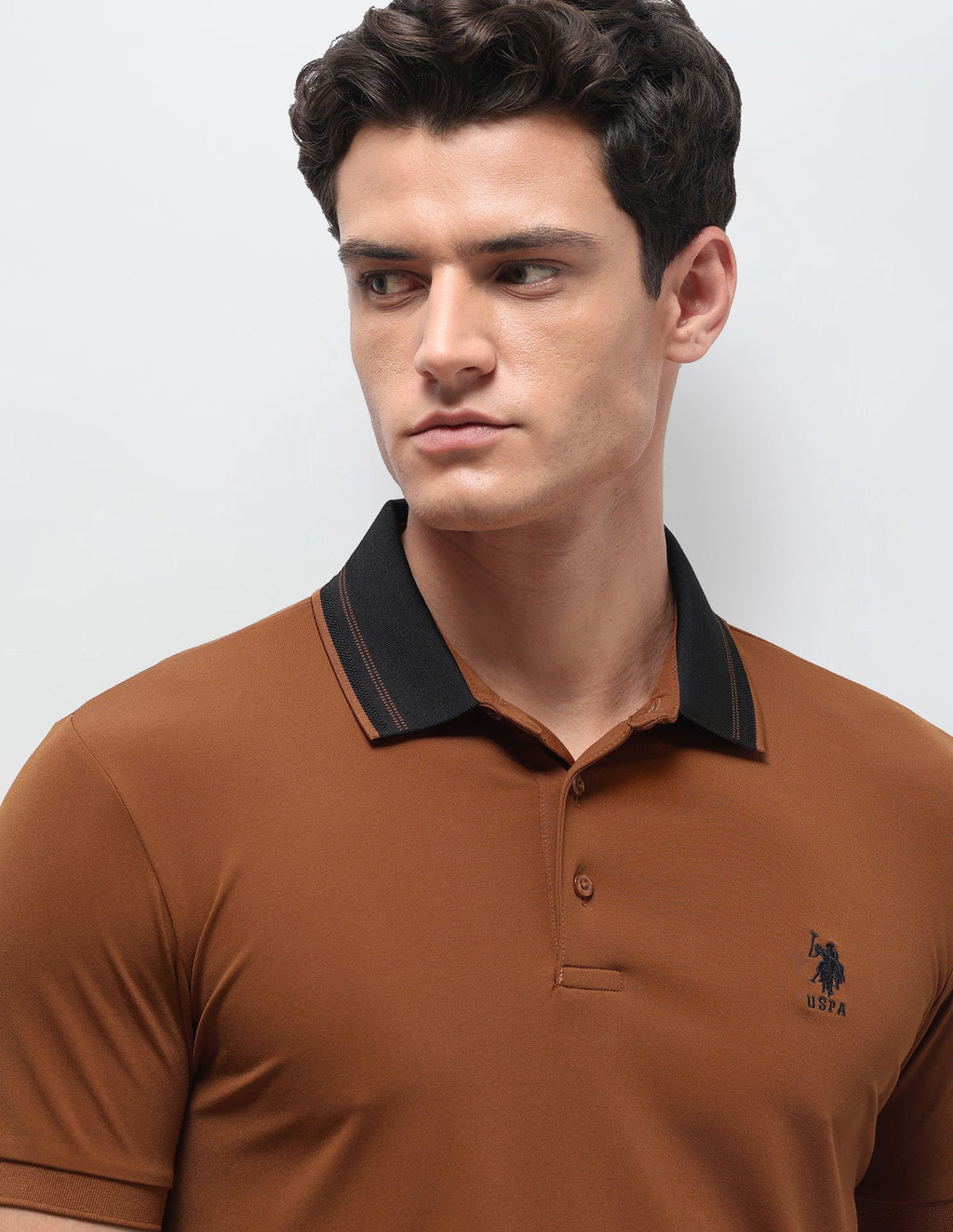 Solid Slim Fit Polo Shirt USP0