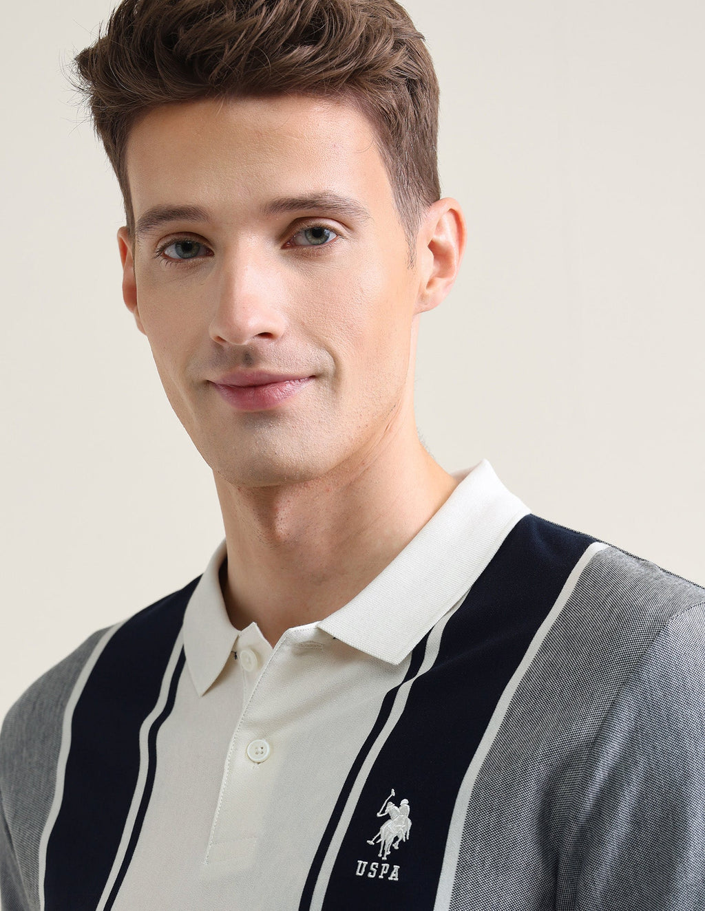 Colourblocked Slim Fit Polo Shirt USP0