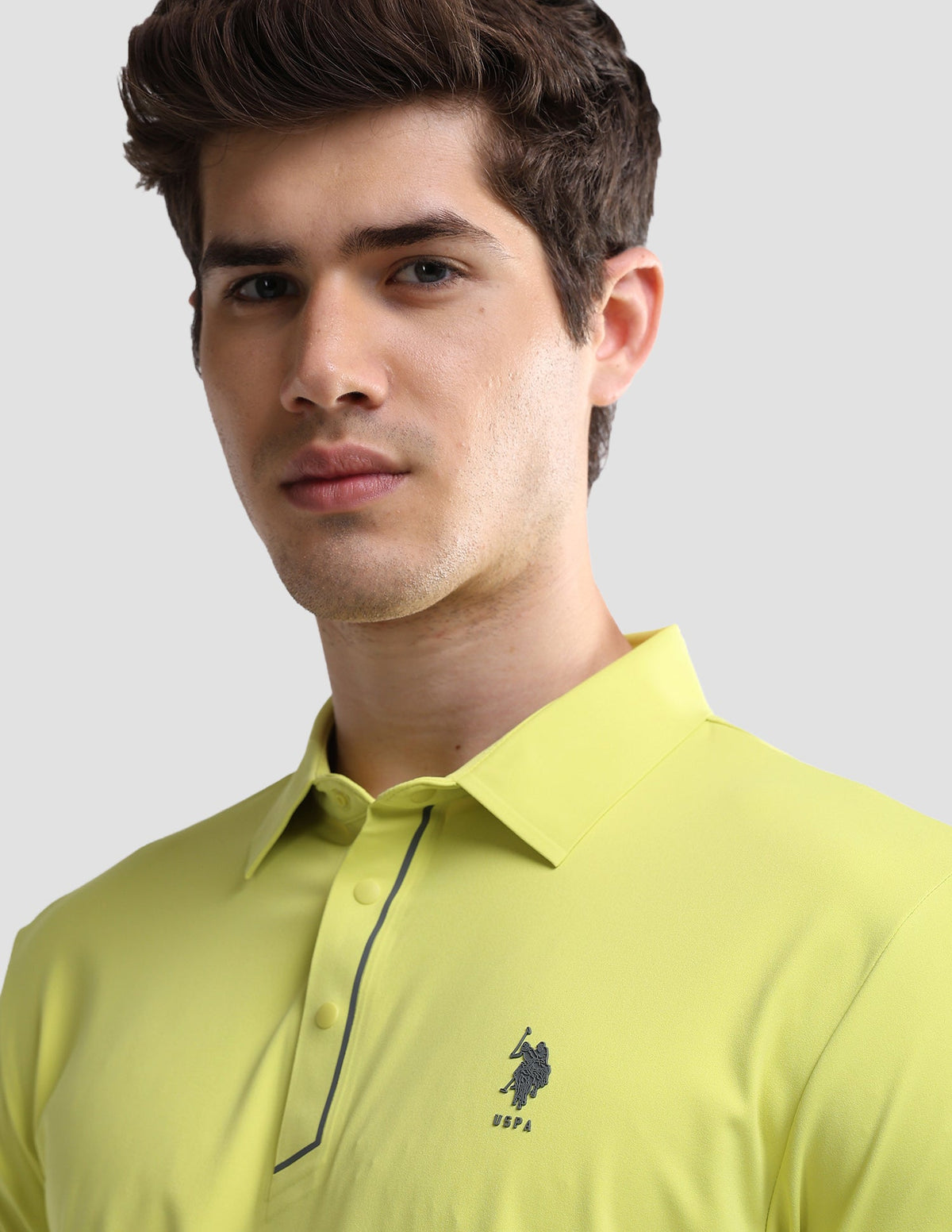 Solid Slim Fit Active Polo Shirt USP0