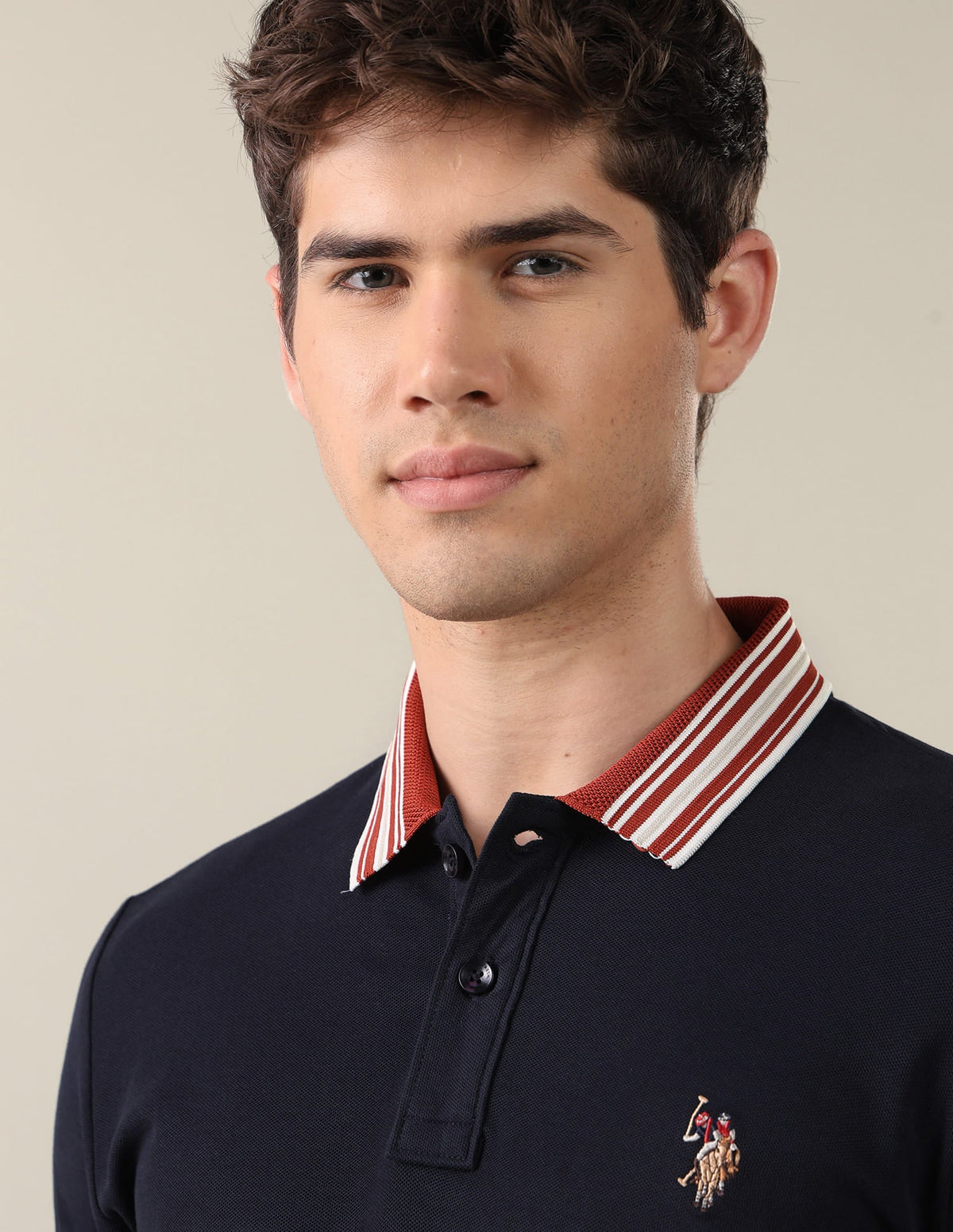 Solid Slim Fit Polo Shirt USP0