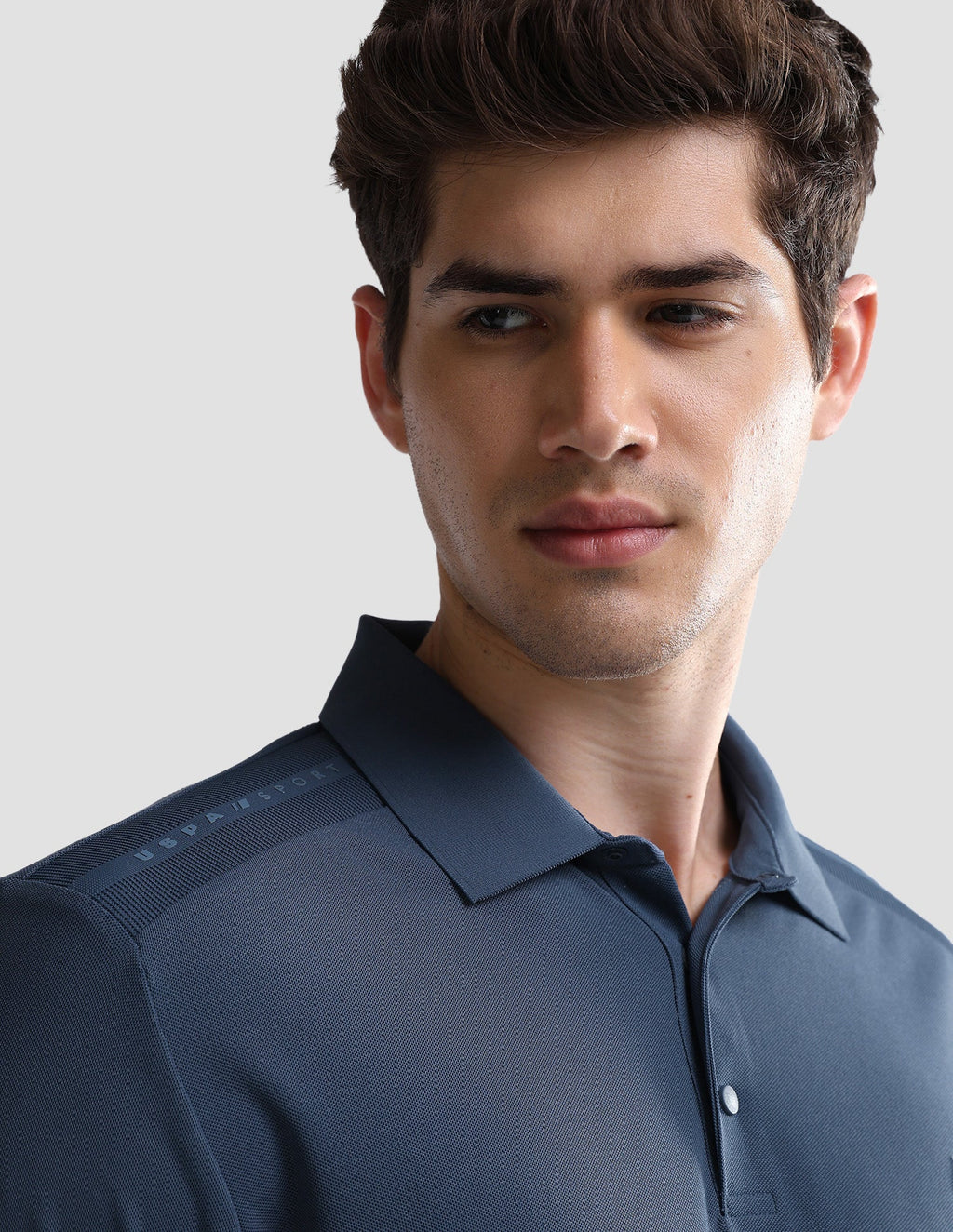 Solid Slim Fit Active Polo Shirt USP0