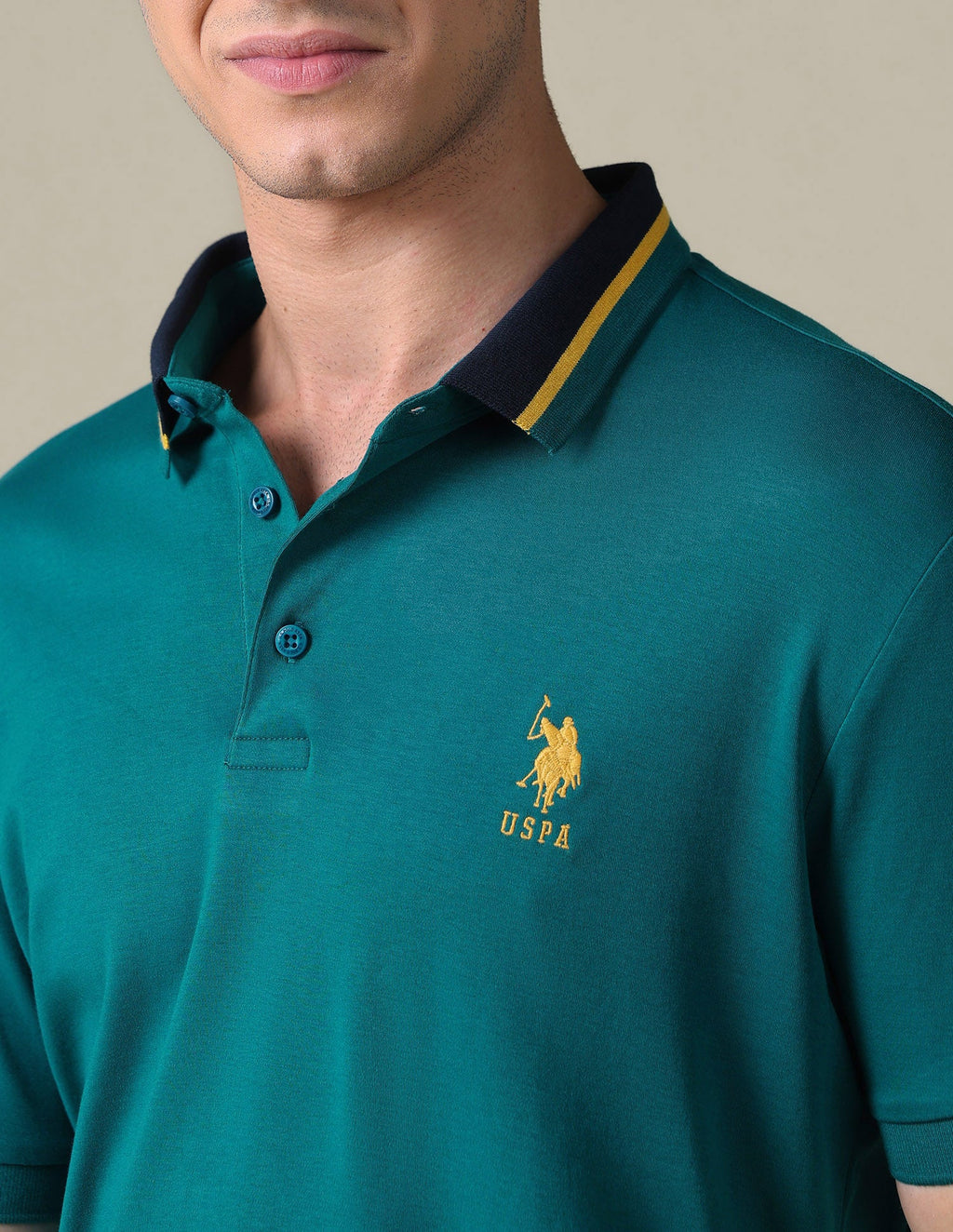 Regular Fit Solid Polo Shirt USP0