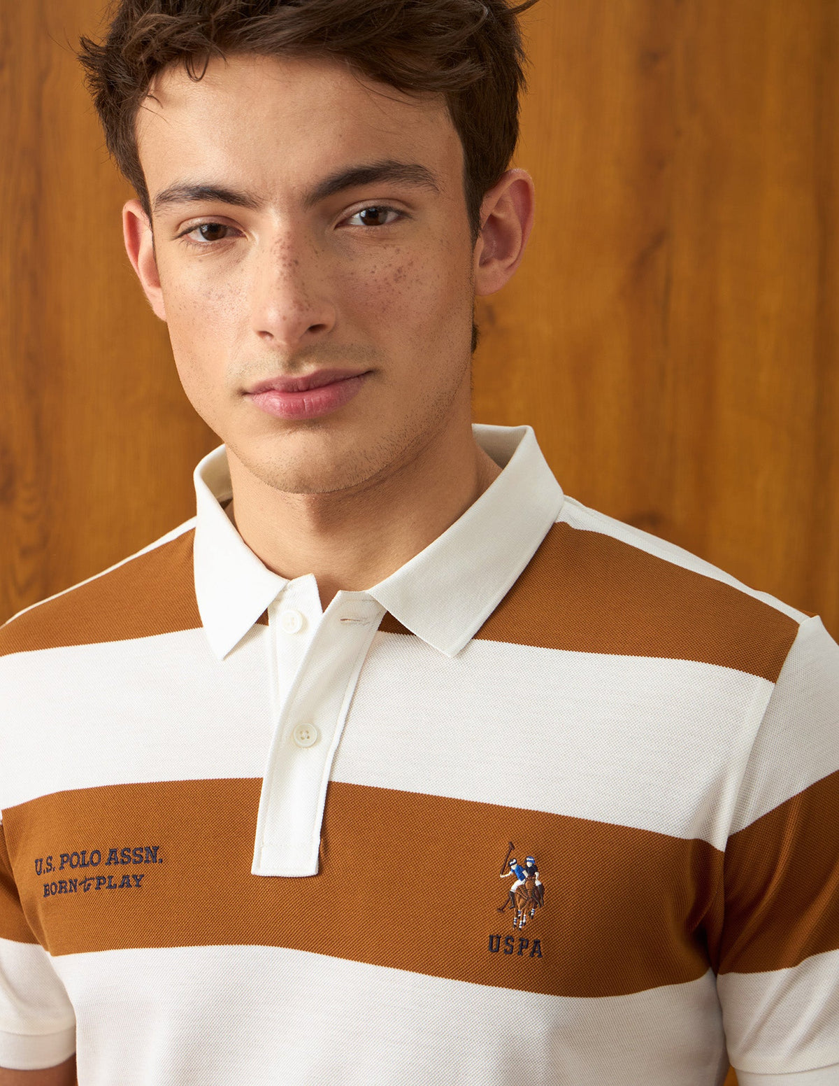 Horizontal Striped Slim Fit Polo Shirt USP0