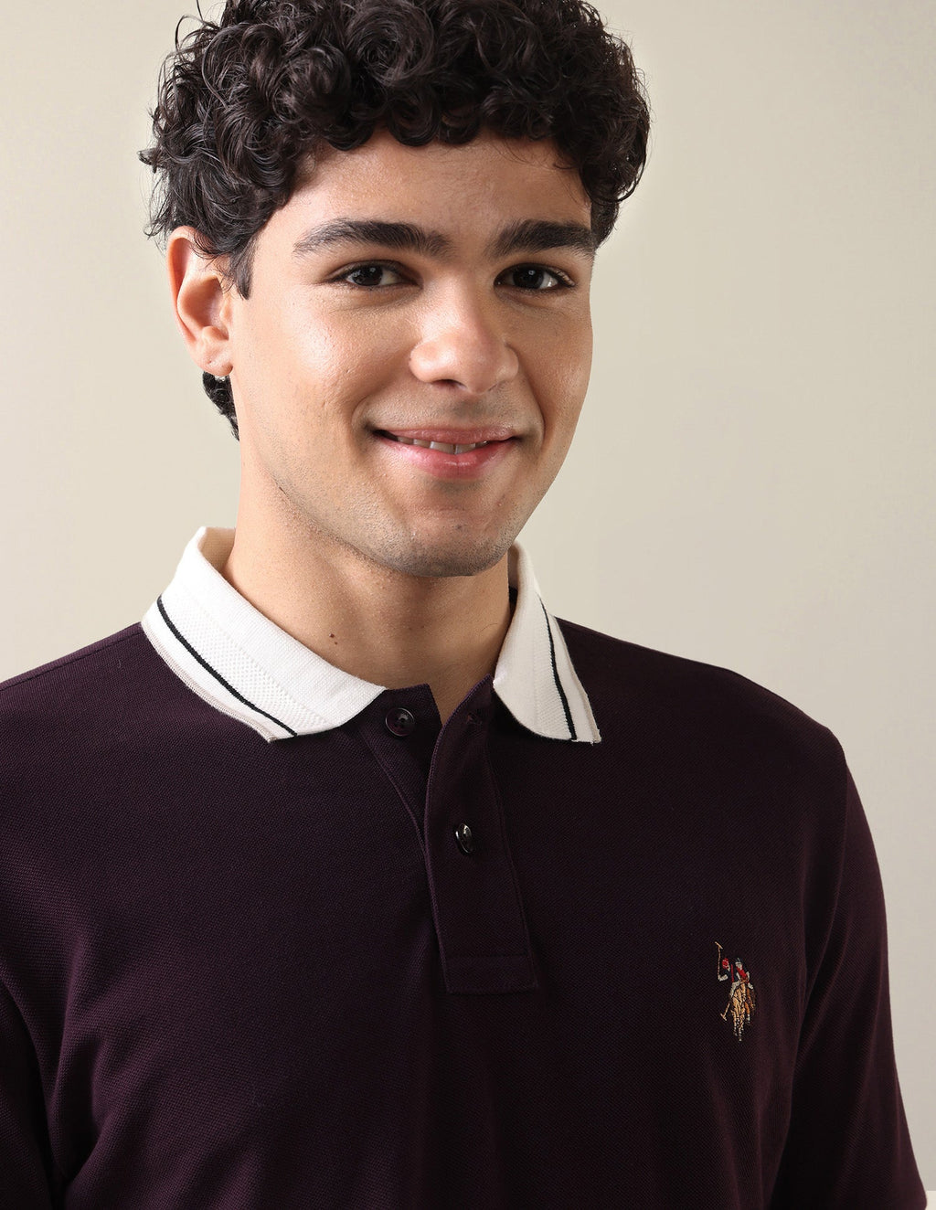 Solid Slim Fit Polo Shirt USP0