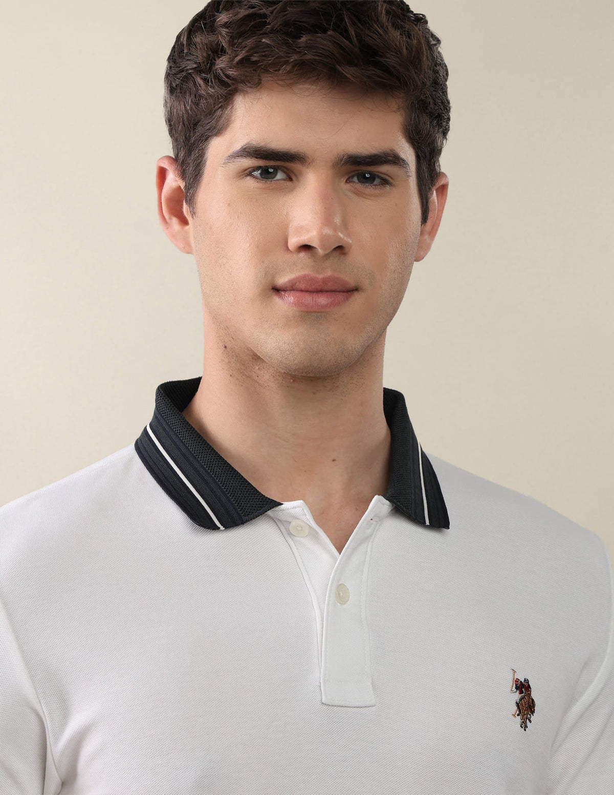 Solid Slim Fit Polo Shirt USP0