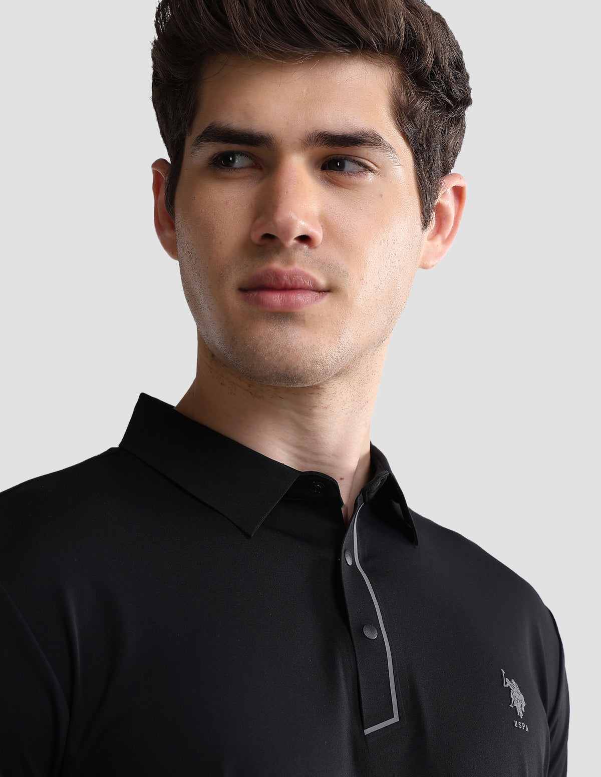 Solid Slim Fit Active Polo Shirt USP0