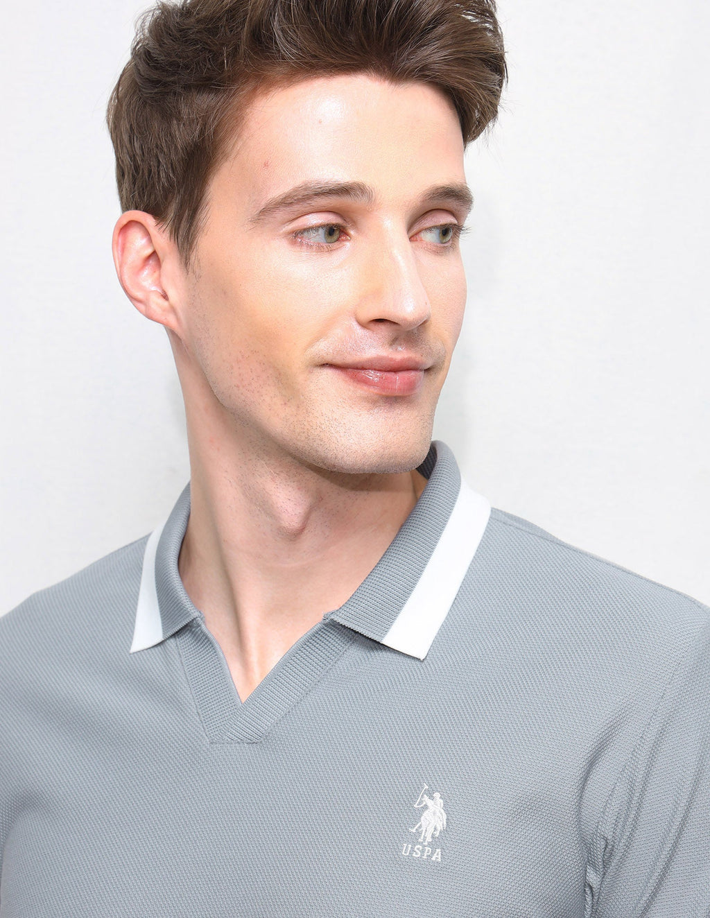 Solid Slim Fit Polo Shirt USP0