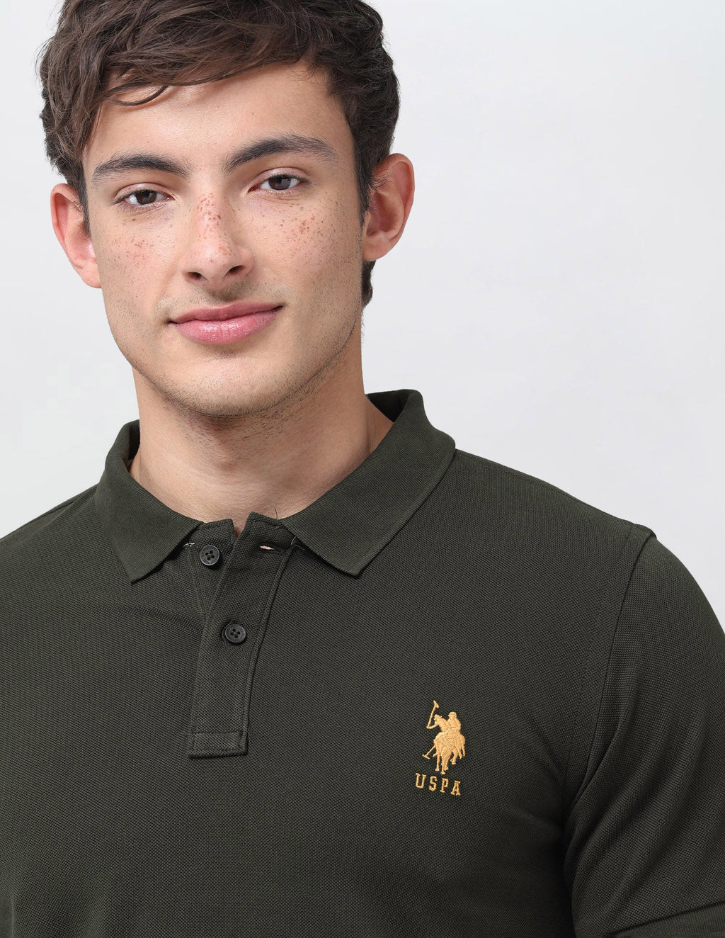 Solid Slim Fit Polo Shirt USP0