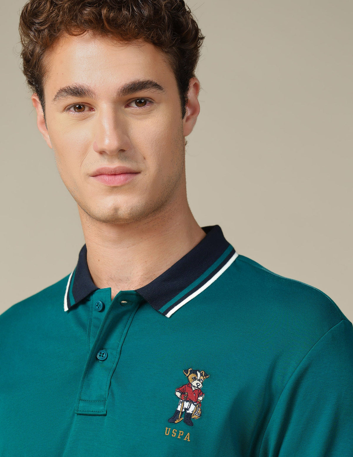 Solid Regular Fit Polo Shirt USP0