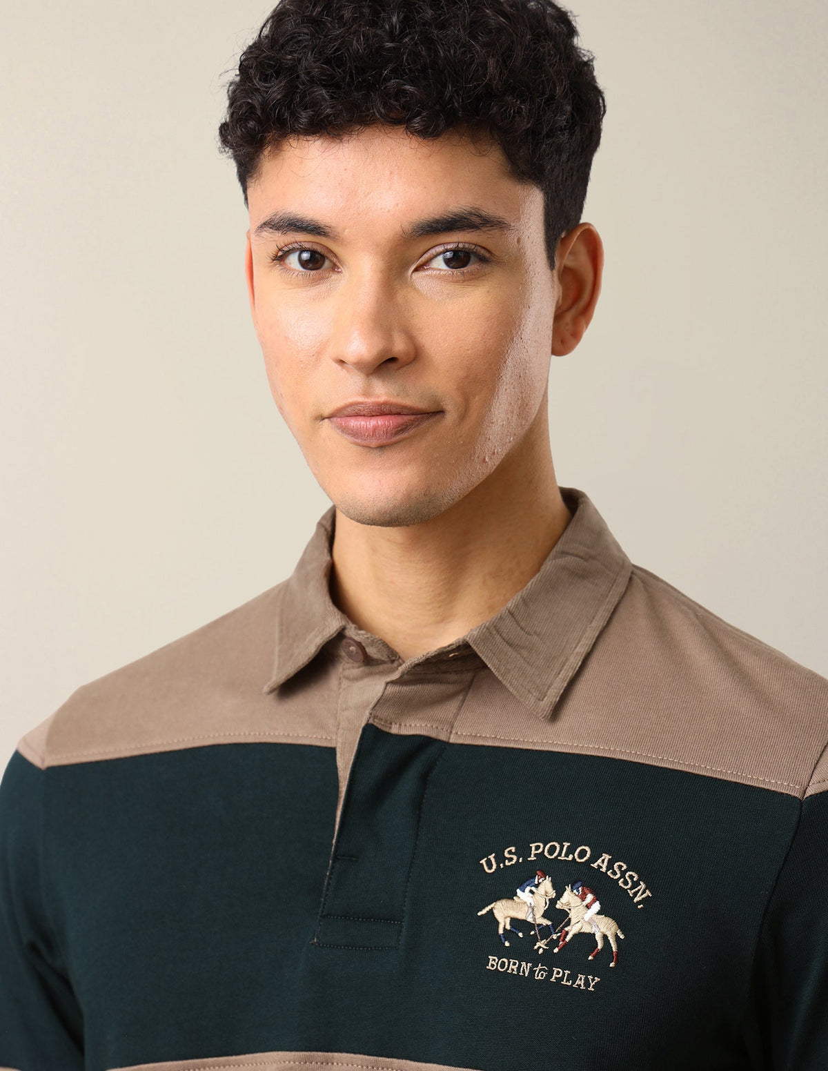 Horizontal Striped Slim Fit Polo Shirt USP0
