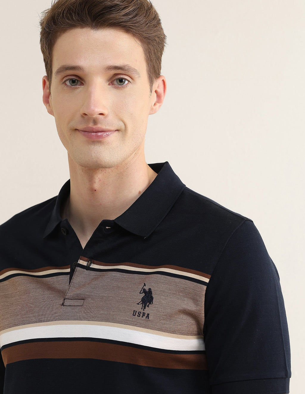 Colourblocked Slim Fit Polo Shirt USP0