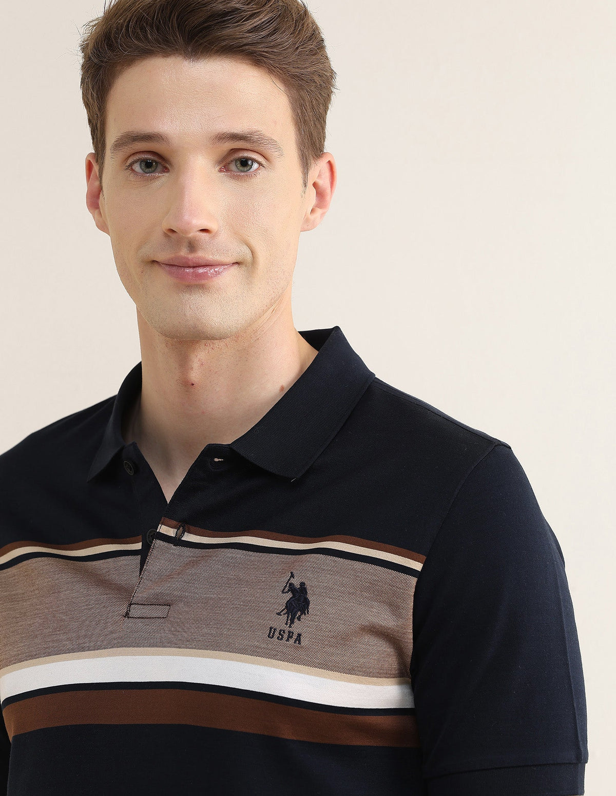 Colourblocked Slim Fit Polo Shirt USP0