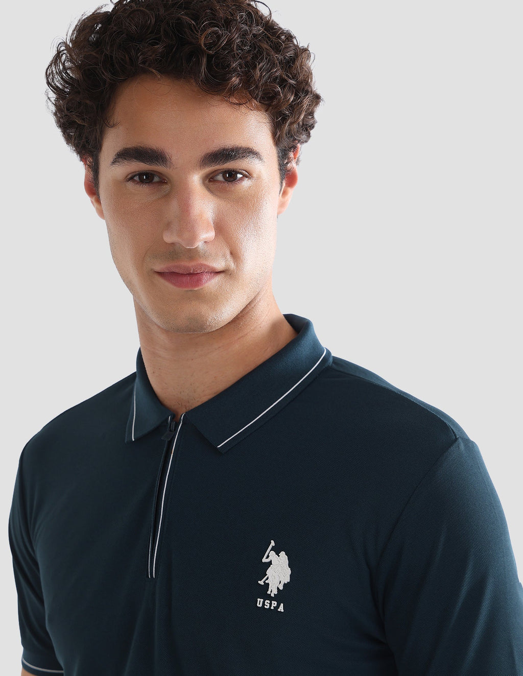Solid Slim Fit Active Polo Shirt USP0