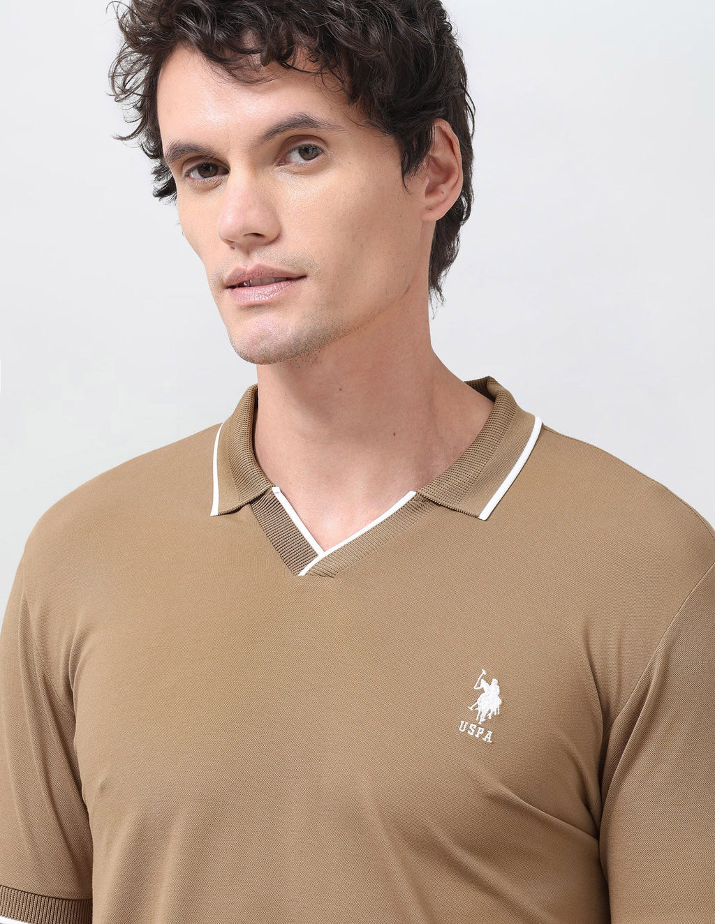 Solid Slim Fit Polo Shirt USP0