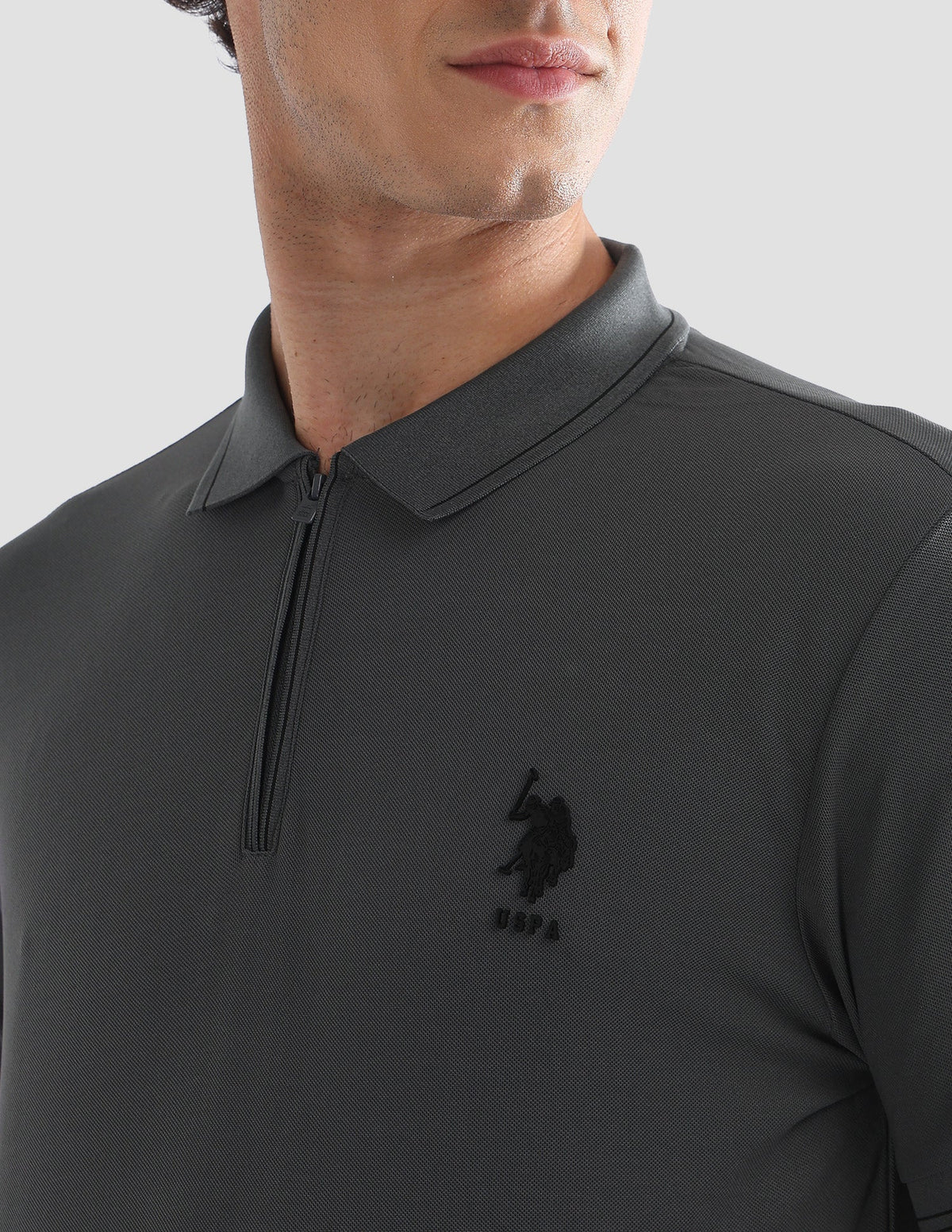 Solid Slim Fit Active Polo Shirt USP0