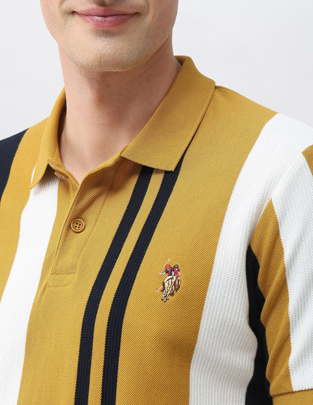 Vertical Striped Slim Fit Polo Shirt USP0