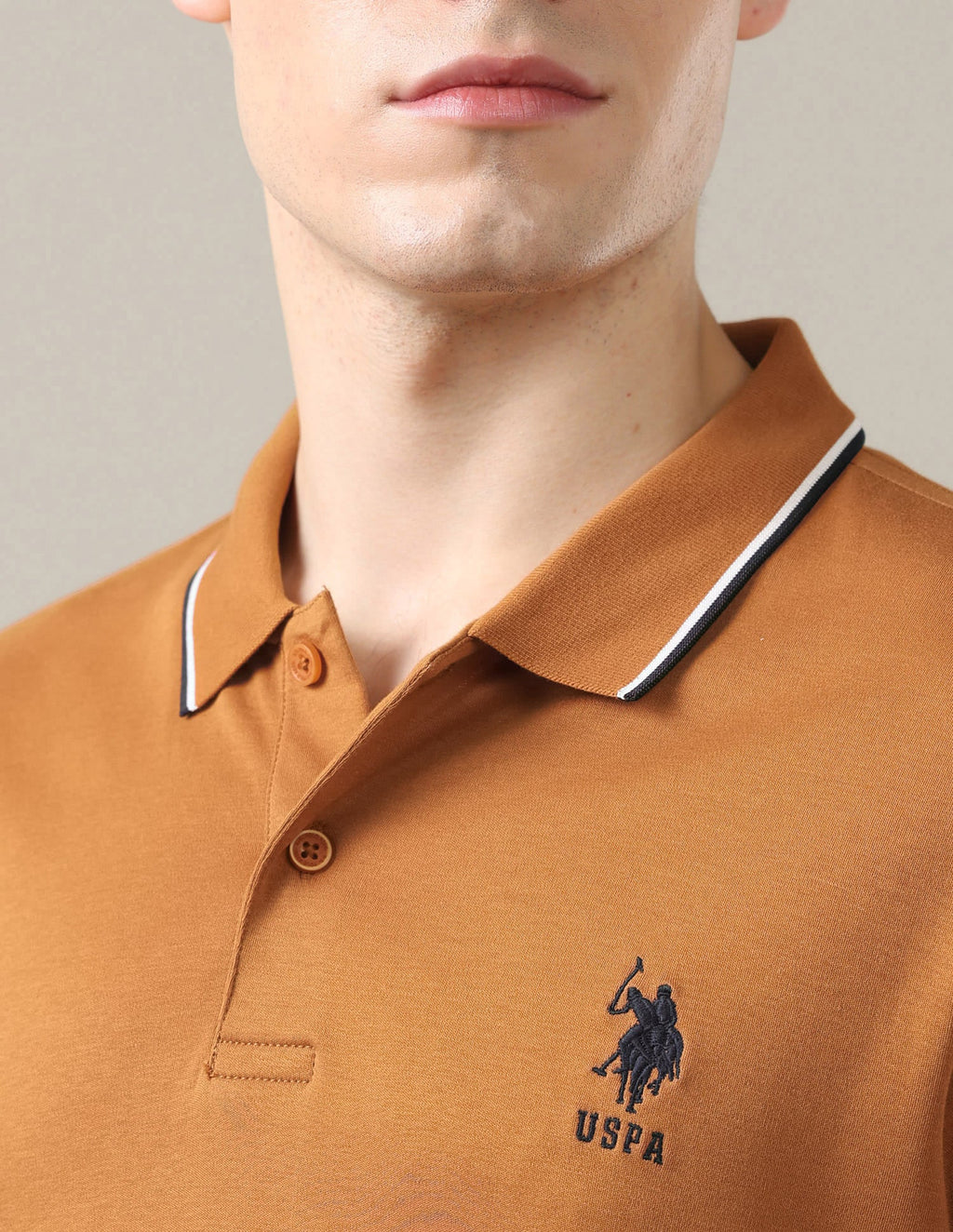 Solid Slim Fit Polo Shirt USP0