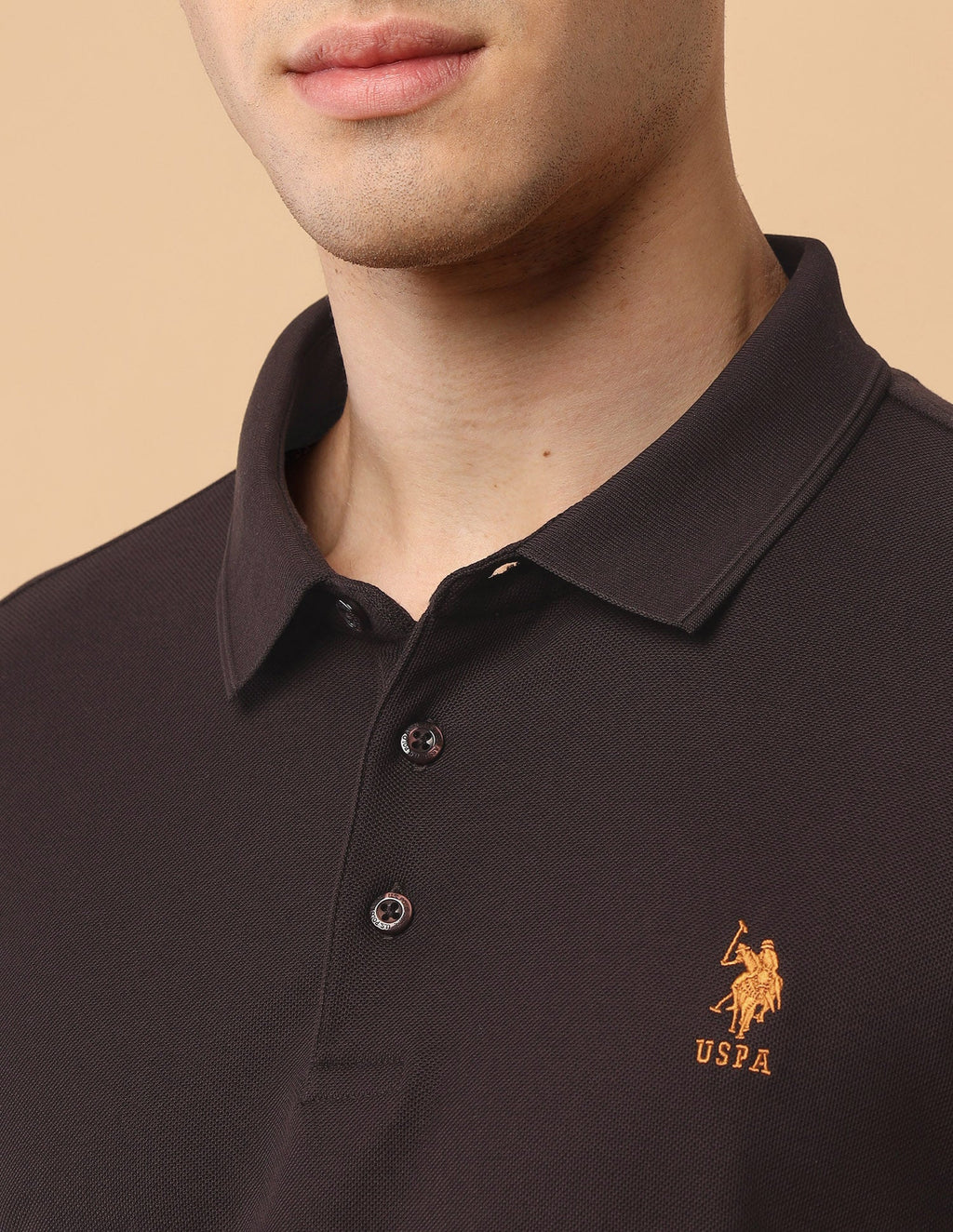Solid Slim Fit Polo Shirt USP0
