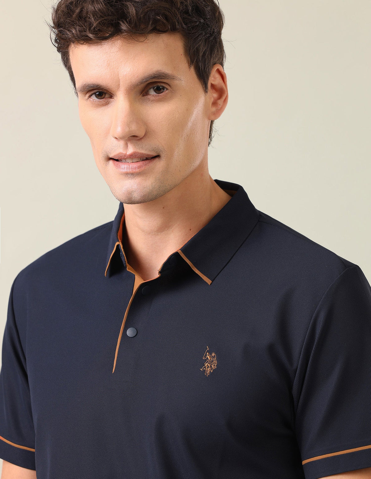 Solid Slim Fit Polo Shirt USP0