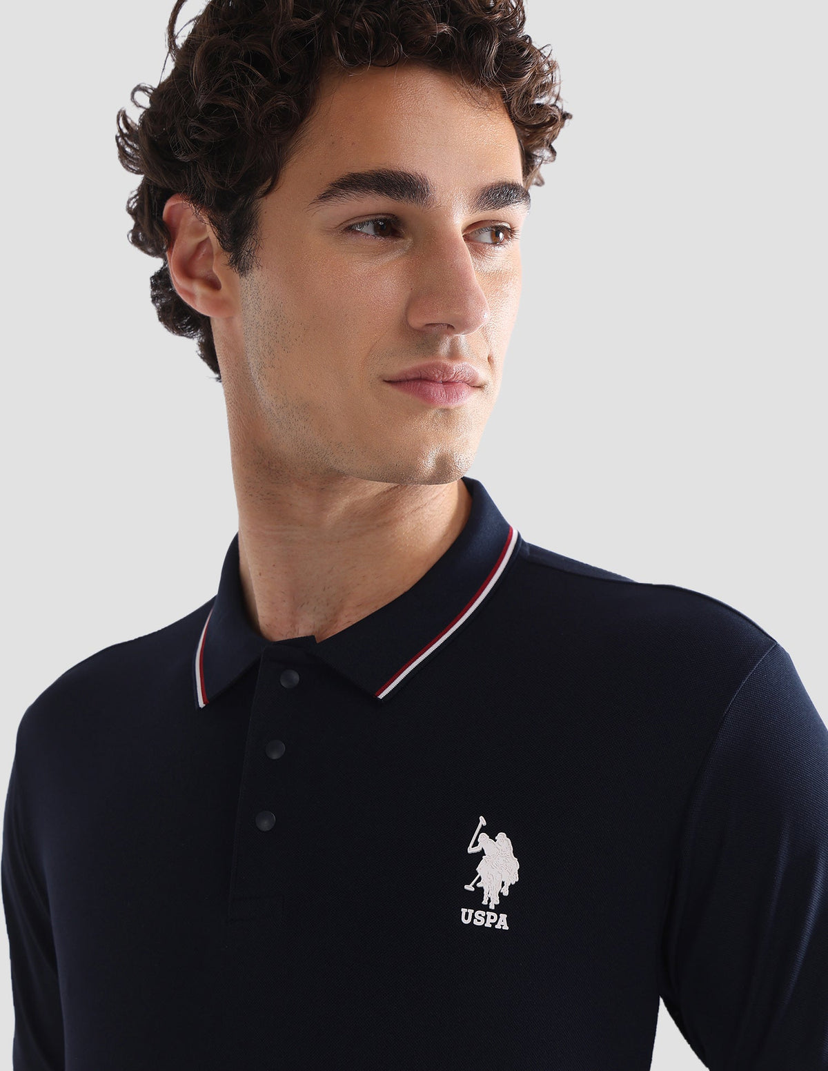 Solid Slim Fit Active Polo Shirt USP0