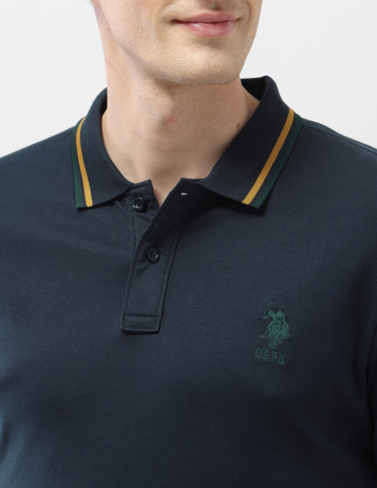 Solid Slim Fit Polo Shirt USP0