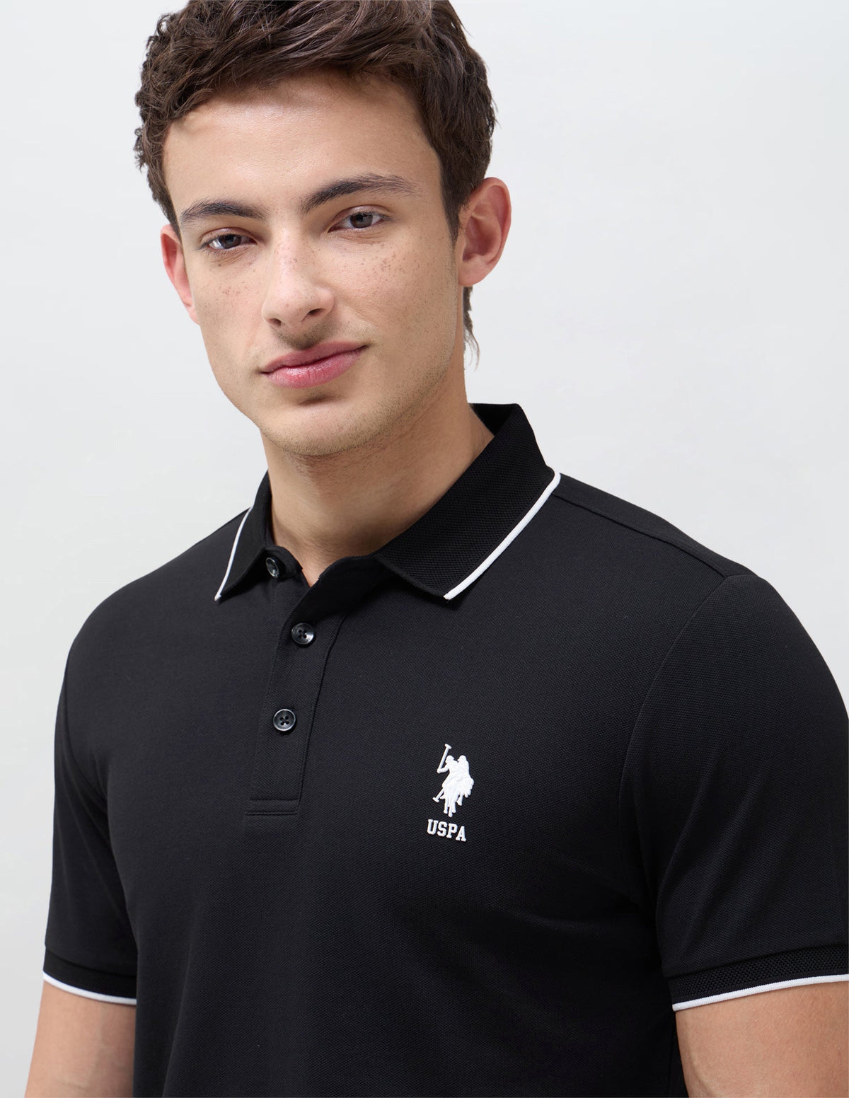 Solid Slim Fit Polo Shirt USP0