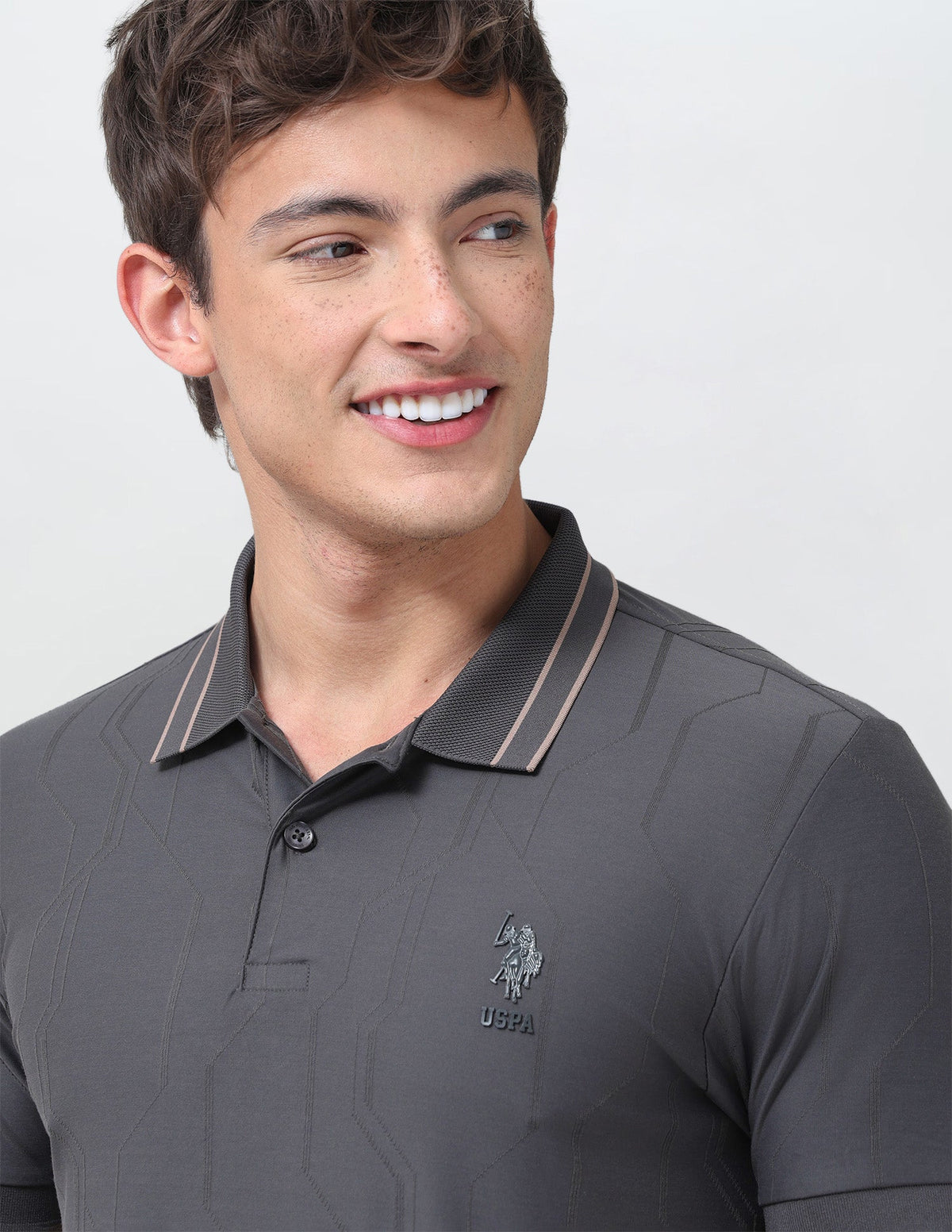 Solid Slim Fit Polo Shirt USP0