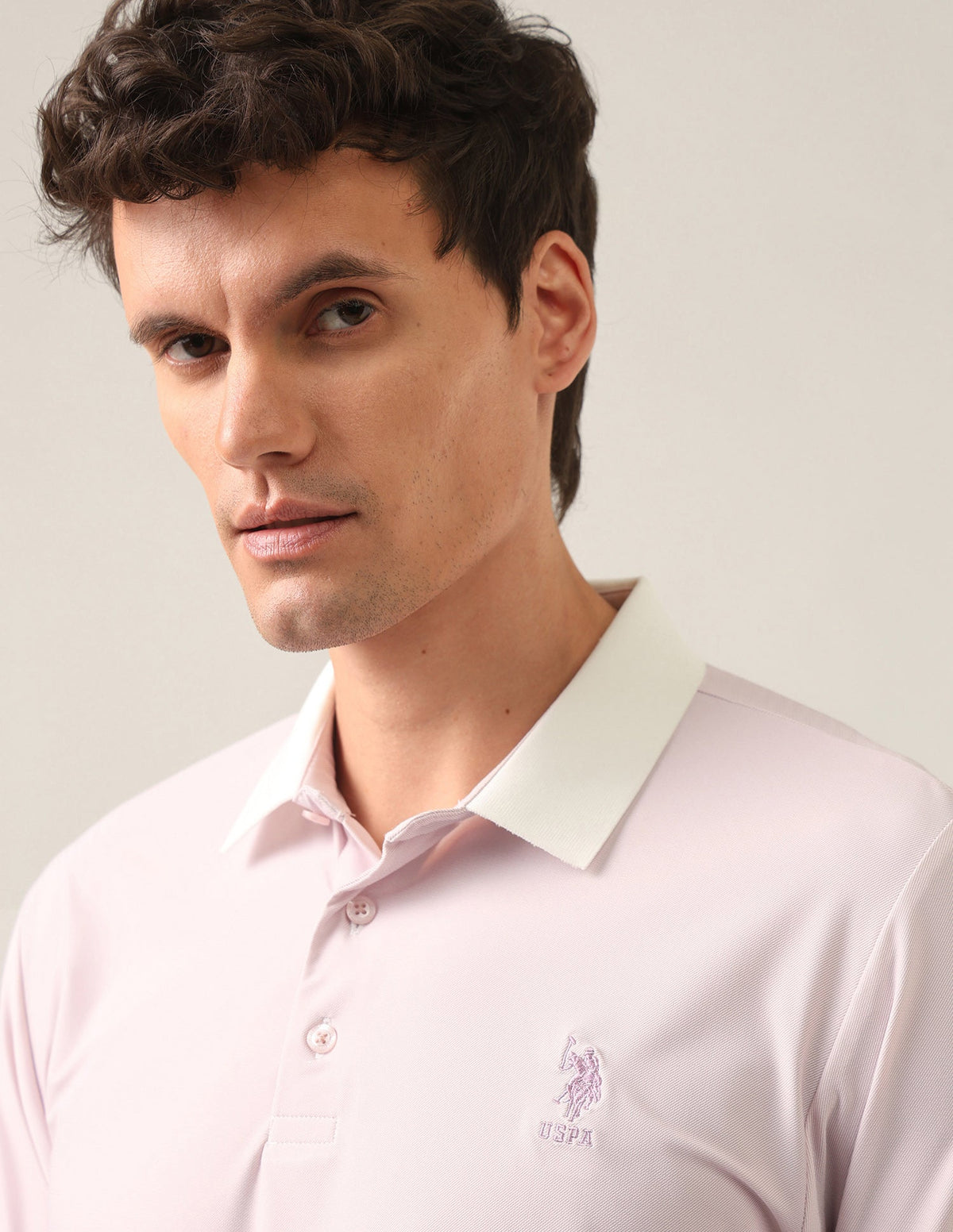 Solid Slim Fit Polo Shirt USP0
