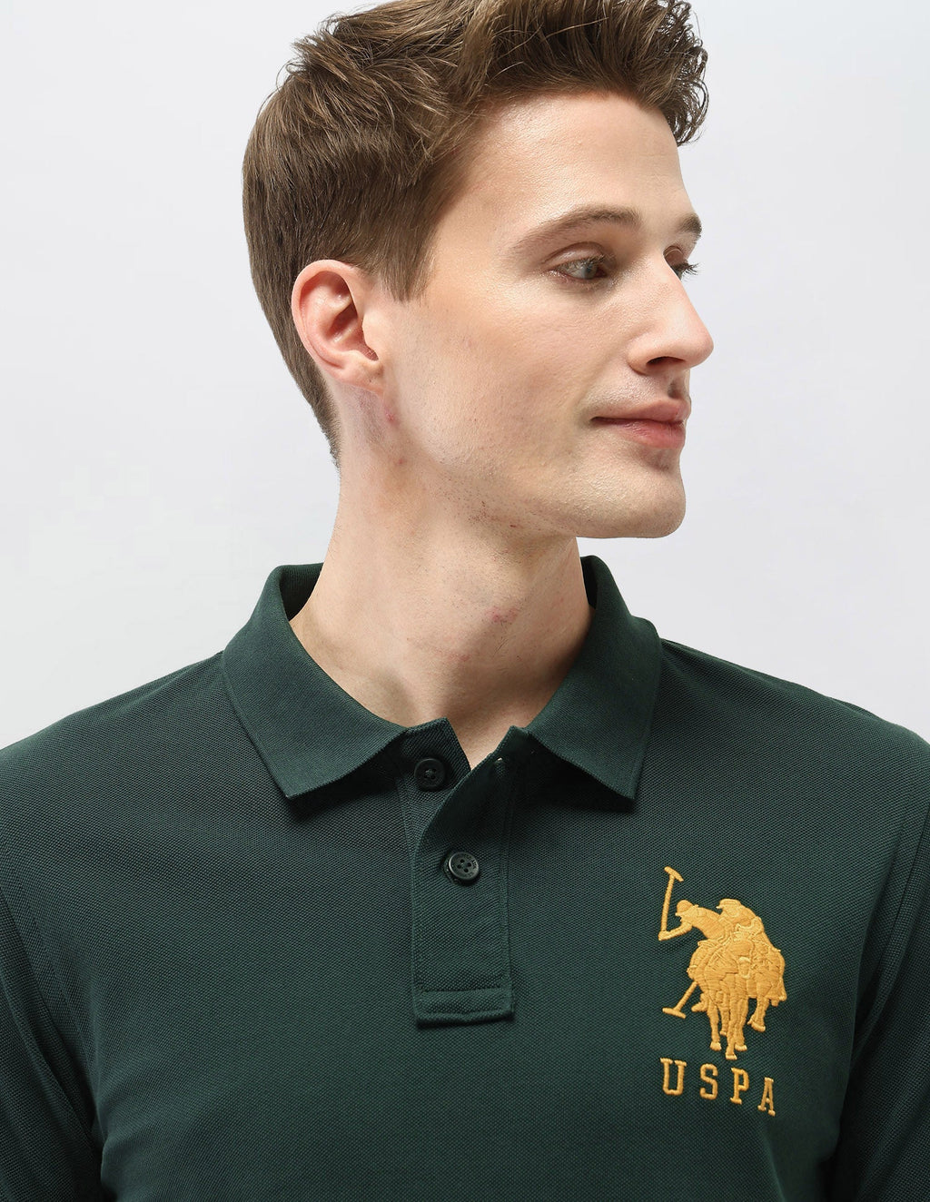 Solid Slim Fit Polo Shirt USP0