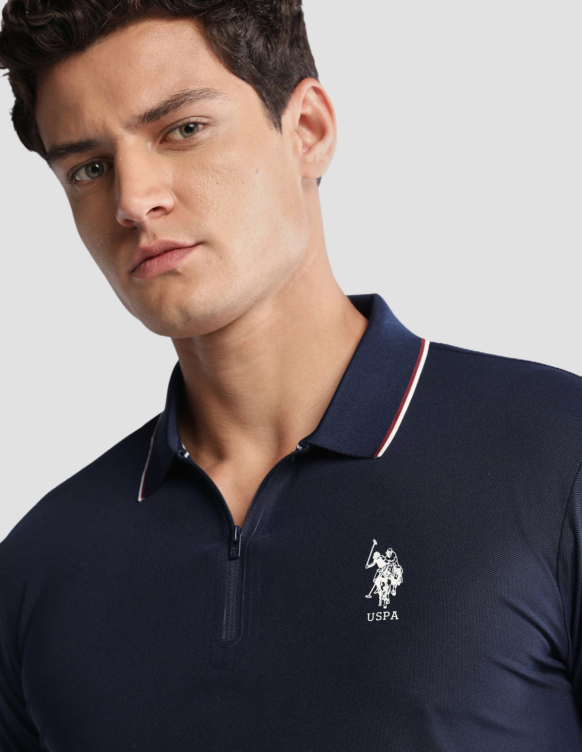 Solid Regular Fit Active Polo Shirt USP0