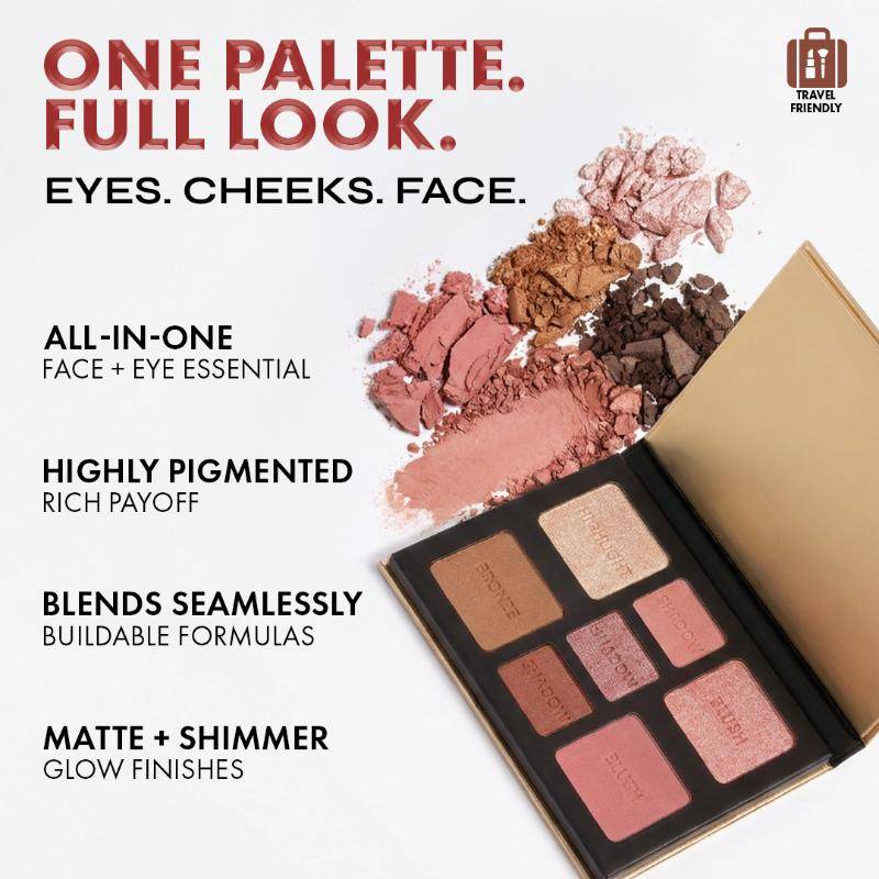 All-Inclusive Eye, Cheek & Face Palette-Light to Medium | E20 - view 3