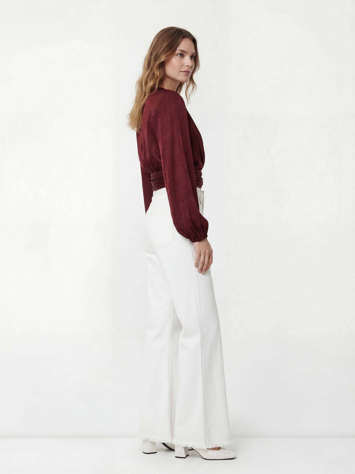 Women Maroon Solid Crop Top | CT61 - view 6
