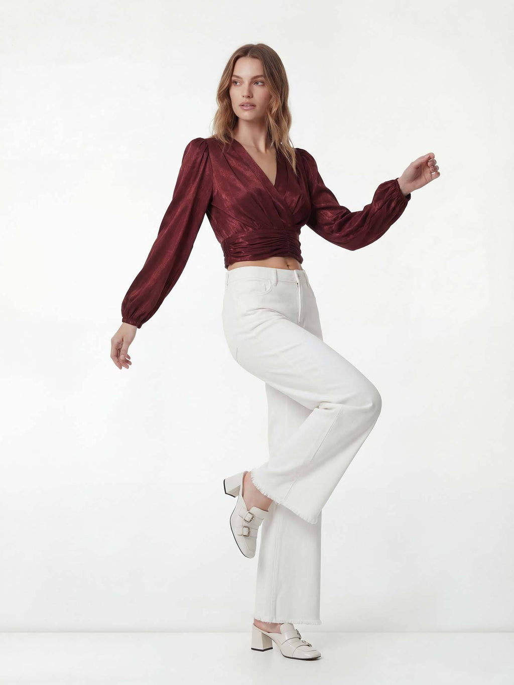 Women Maroon Solid Crop Top | CT61 - view 7