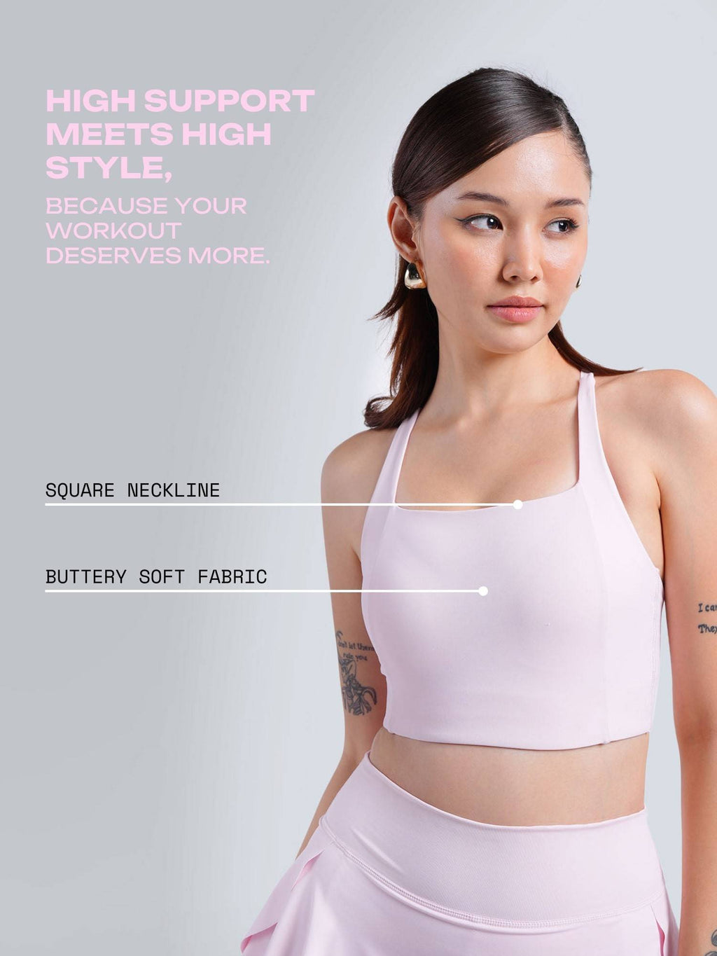 Pink Ultra Support Sports Bra | sb09 - view 4